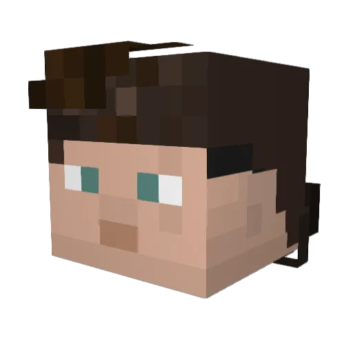 XUEYUANxD Minecraft avatar head, 3D render