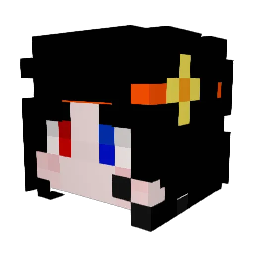 XUYINGLOU Minecraft avatar head, 3D render