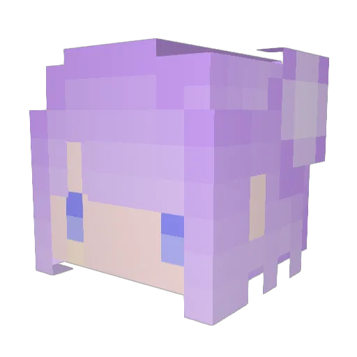 XU_Lin0812 Minecraft avatar head, 3D render