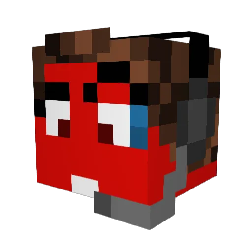 XV3LL Minecraft avatar head, 3D render