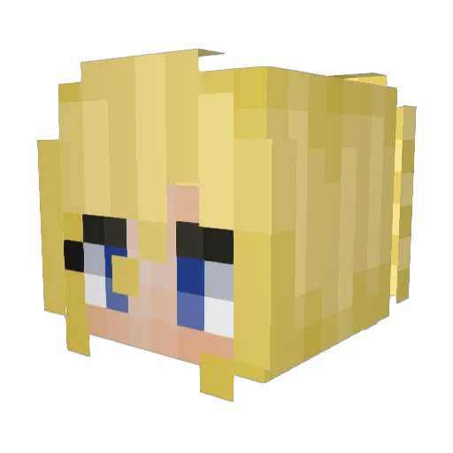 XVIFR Minecraft avatar head, 3D render