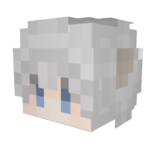 XVOVX Minecraft avatar head, 3D render