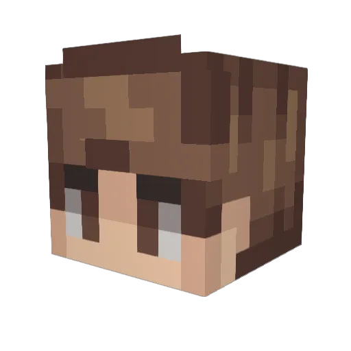 XVSVinny Minecraft avatar head, 3D render