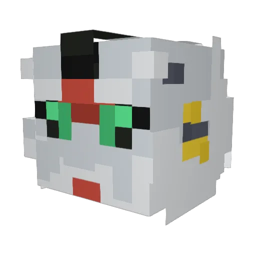 XVX_016 Minecraft avatar head, 3D render