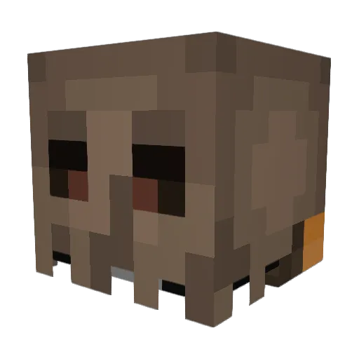 XV_z Minecraft avatar head, 3D render