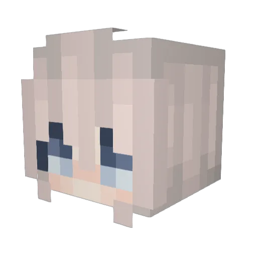 XVelocty Minecraft avatar head, 3D render