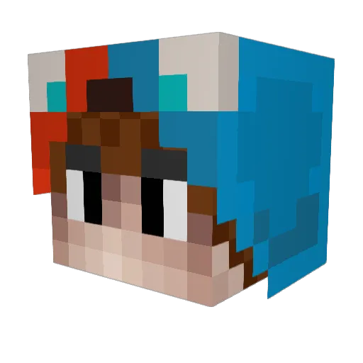 XWAVEXKARDO Minecraft avatar head, 3D render