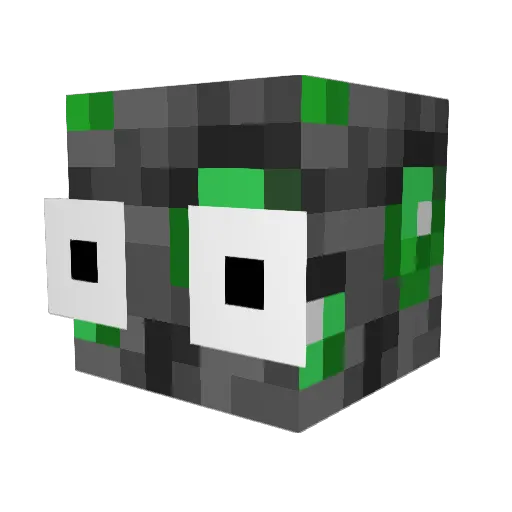 XWOLFK Minecraft avatar head, 3D render