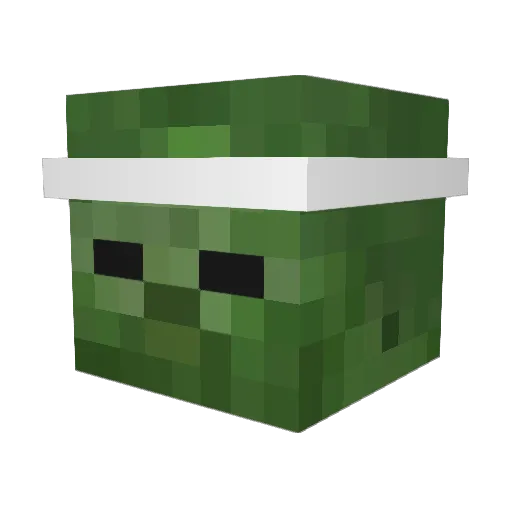 XWRQ Minecraft avatar head, 3D render