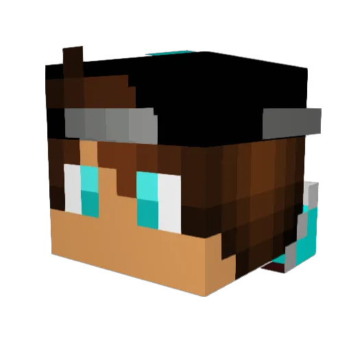 XWolfDenX Minecraft avatar head, 3D render