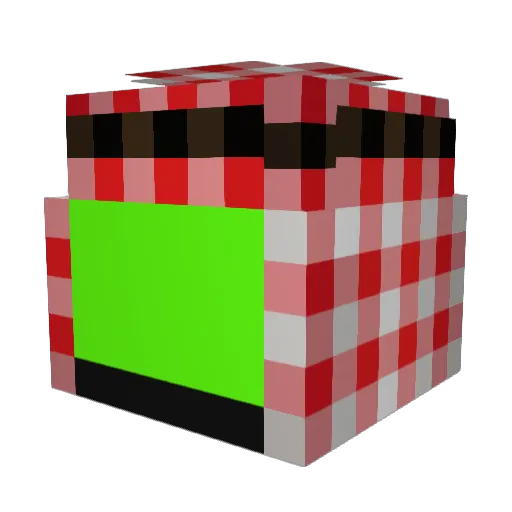 XX123XX Minecraft avatar head, 3D render