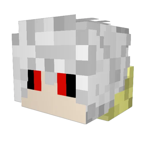 XXBladeShadowZ Minecraft avatar head, 3D render