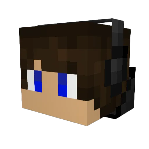 XXD3VELXX Minecraft avatar head, 3D render