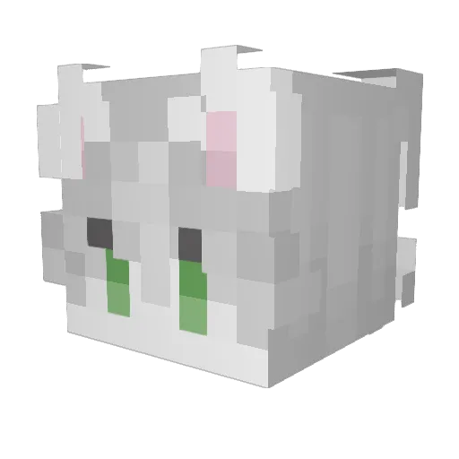 XXDobby Minecraft avatar head, 3D render