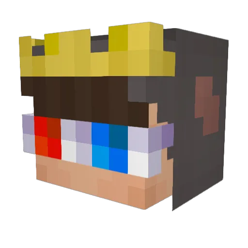 XXFynnHD Minecraft avatar head, 3D render