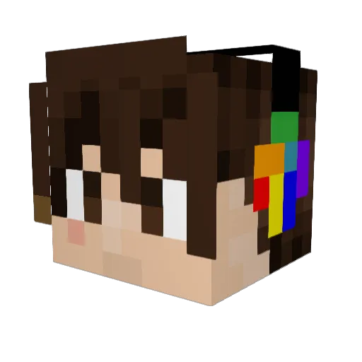 XXIBEI Minecraft avatar head, 3D render