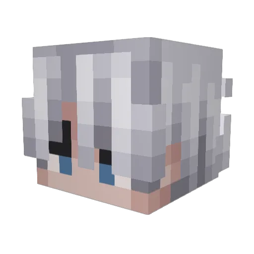 XXJul Minecraft avatar head, 3D render
