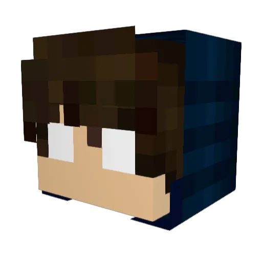XXL_Builder Minecraft avatar head, 3D render