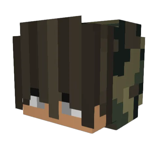 XXMATREX Minecraft avatar head, 3D render