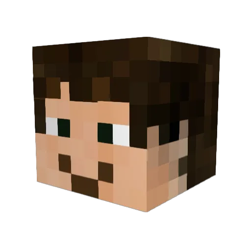 XXPryingXX Minecraft avatar head, 3D render