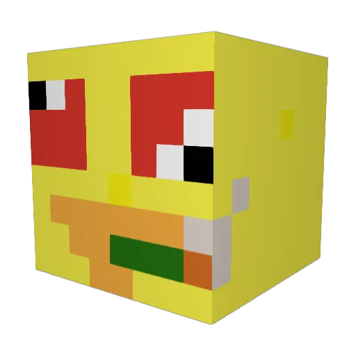 XXR4perXX Minecraft avatar head, 3D render