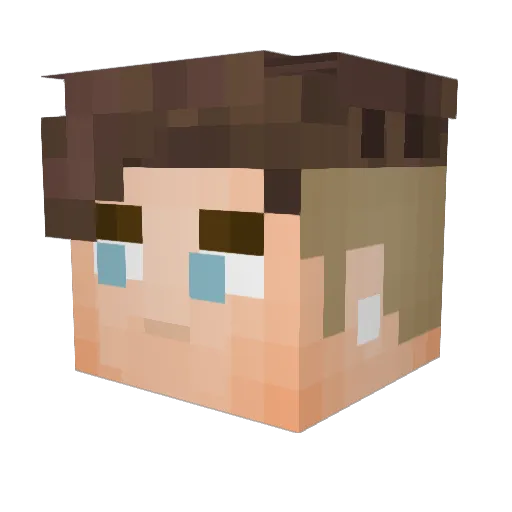 XXVXIIMMII Minecraft avatar head, 3D render