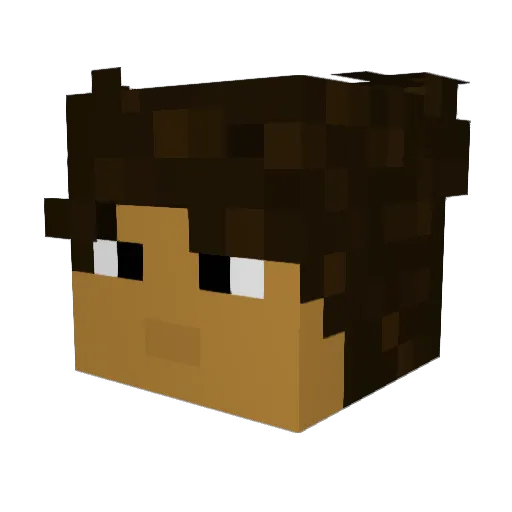 XXXBENTACION Minecraft avatar head, 3D render