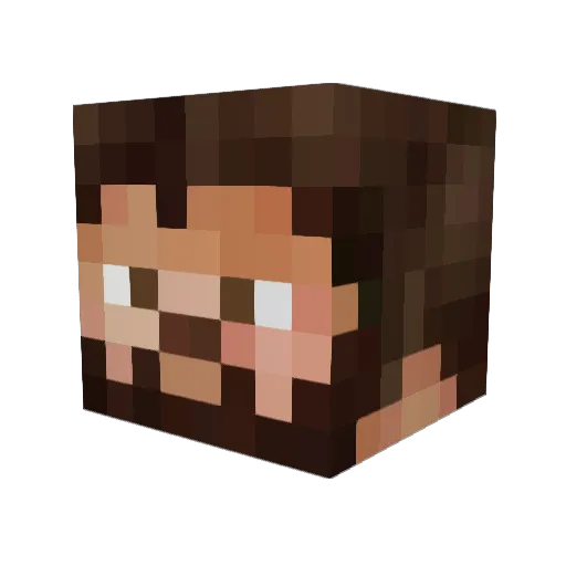 XXXGHOOST Minecraft avatar head, 3D render