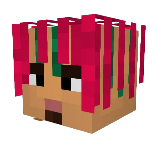 XXXMINECRAFTIONN Minecraft avatar head, 3D render
