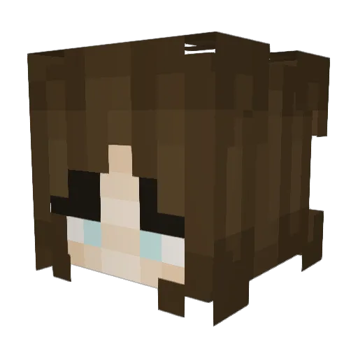 XXXPUPper Minecraft avatar head, 3D render