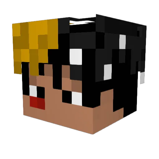 XXXRotamerk Minecraft avatar head, 3D render