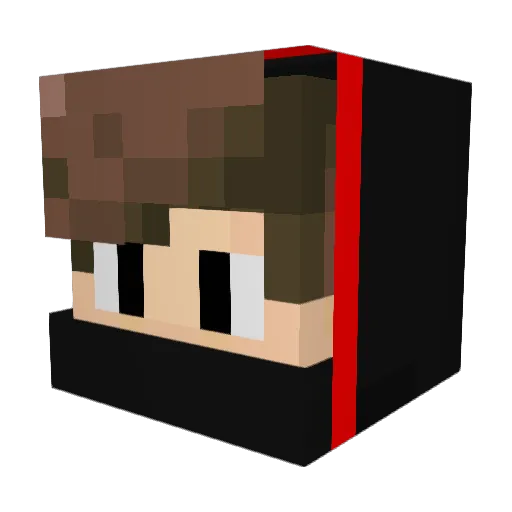 XXXXXGAMER Minecraft avatar head, 3D render