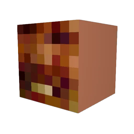 XXXXXXUE Minecraft avatar head, 3D render