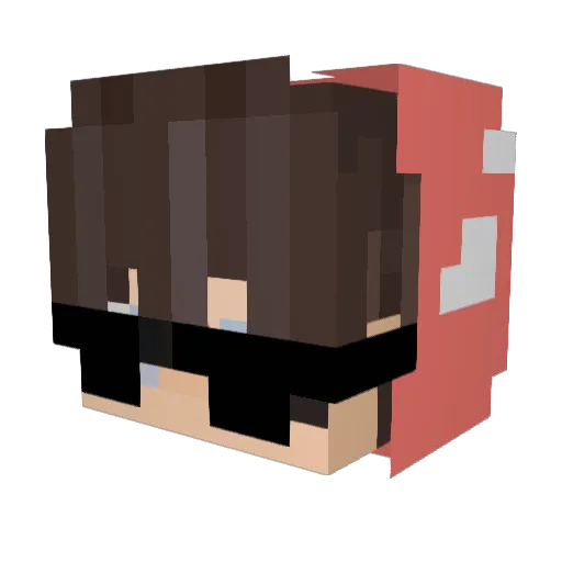 XXXdamiXXX Minecraft avatar head, 3D render