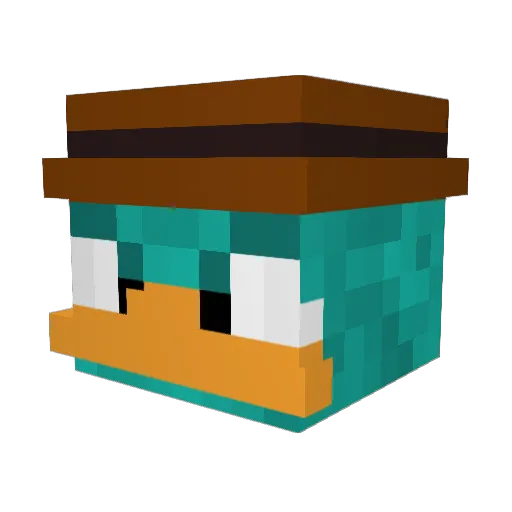 XX_Crispy Minecraft avatar head, 3D render
