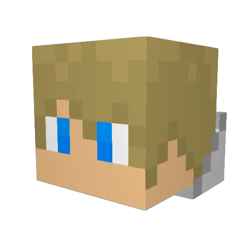 XXotic Minecraft avatar head, 3D render