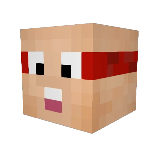 XXpuffle57 Minecraft avatar head, 3D render