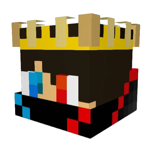XXredghostX Minecraft avatar head, 3D render