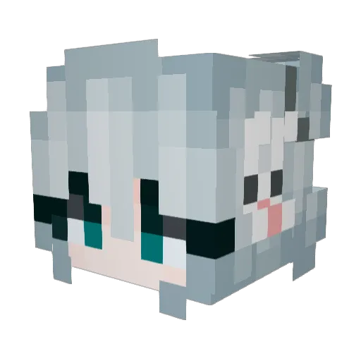 XY78 Minecraft avatar head, 3D render