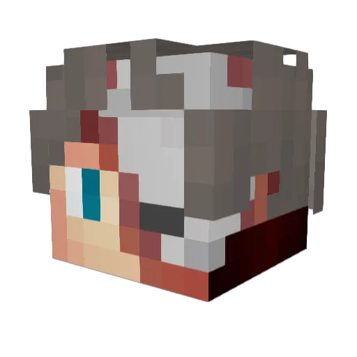 XYOJURO Minecraft avatar head, 3D render