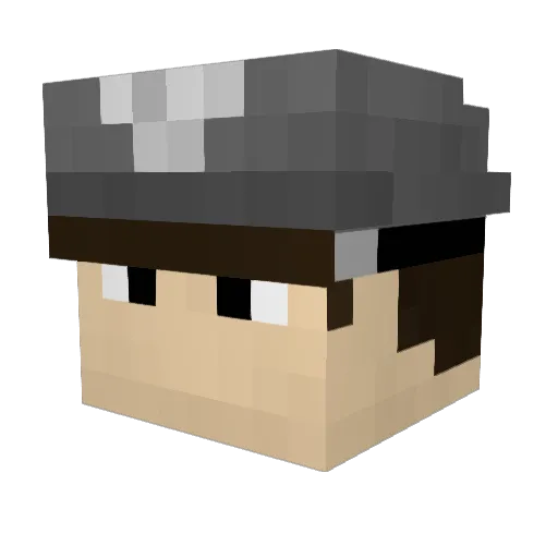 XYP07 Minecraft avatar head, 3D render