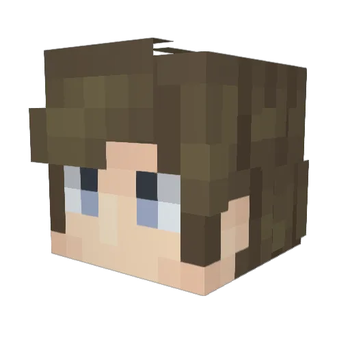 XYRener Minecraft avatar head, 3D render