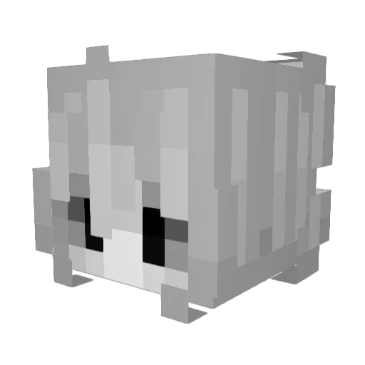 XYT104 Minecraft avatar head, 3D render