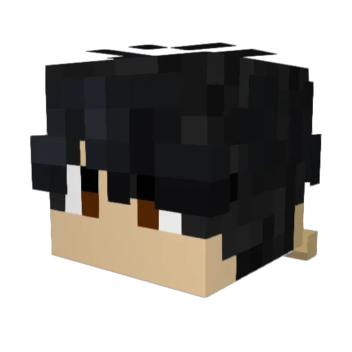 XYT_Jinx Minecraft avatar head, 3D render