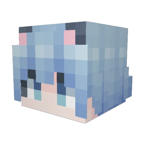 XYUNFENGX Minecraft avatar head, 3D render