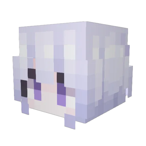 XYYPlume Minecraft avatar head, 3D render