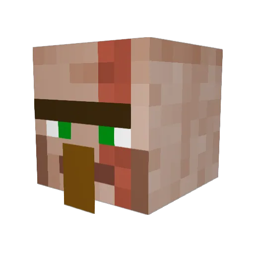 XYZF Minecraft avatar head, 3D render
