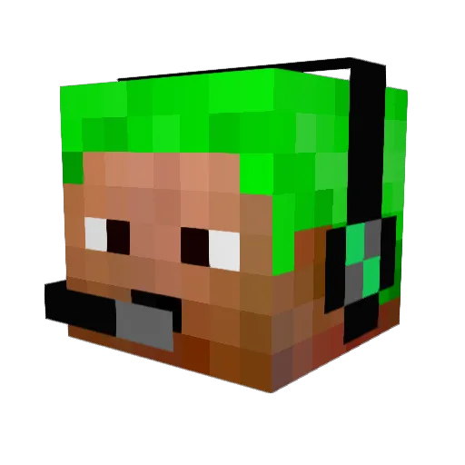 XYZLegoManZYX Minecraft avatar head, 3D render