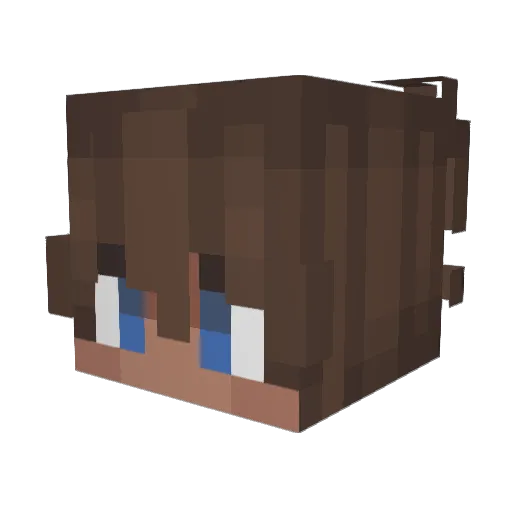 XYZMatte Minecraft avatar head, 3D render