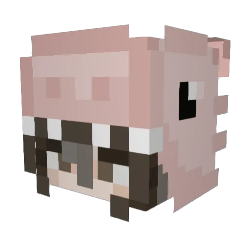 XYZO9 Minecraft avatar head, 3D render